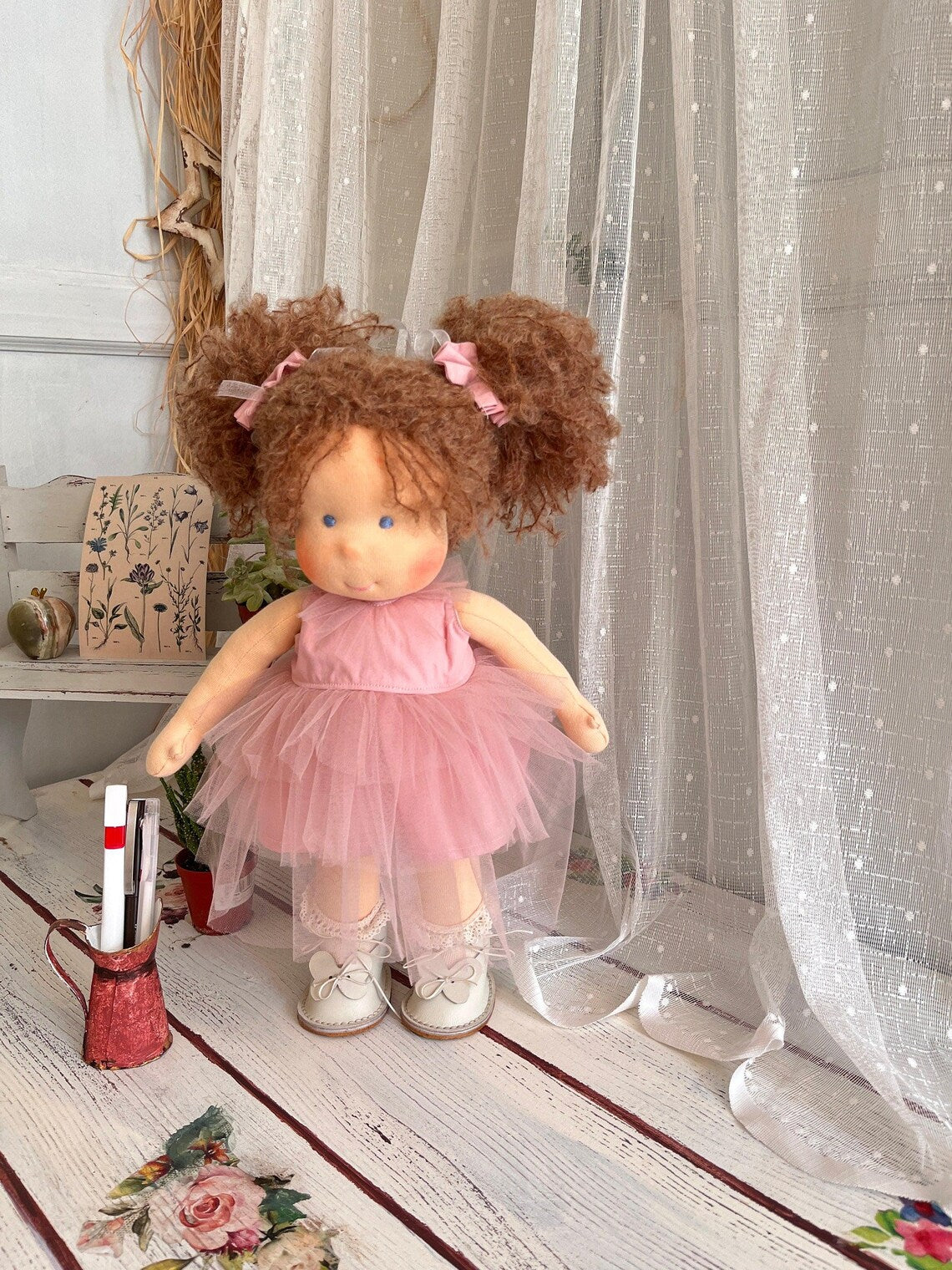 Sara - Waldorf doll,Gift for her,Handmade,Organic,Christmas gift