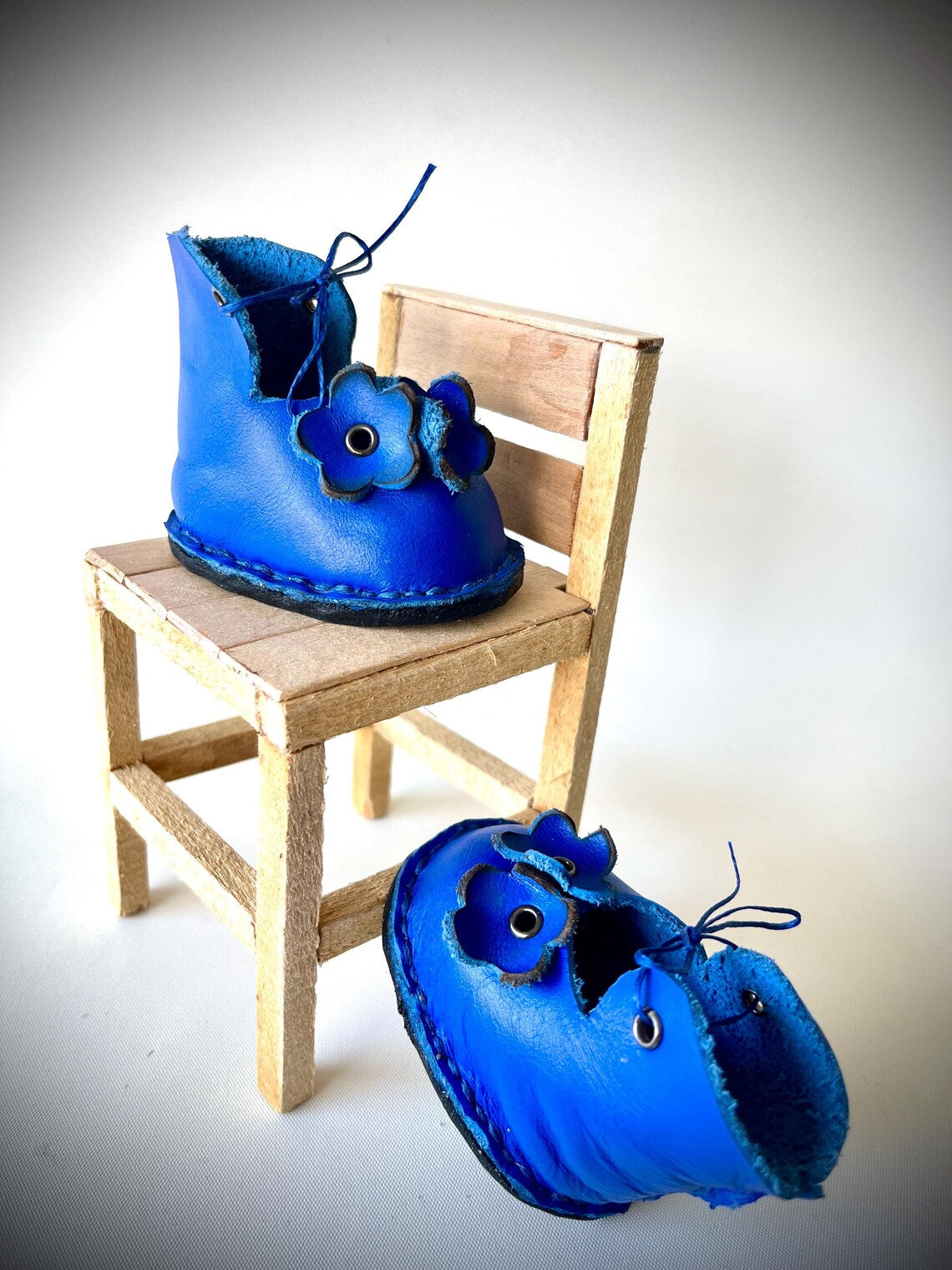 Handmade Waldorf Doll Shoes – Organic Leather Shoes for 14” Dolls