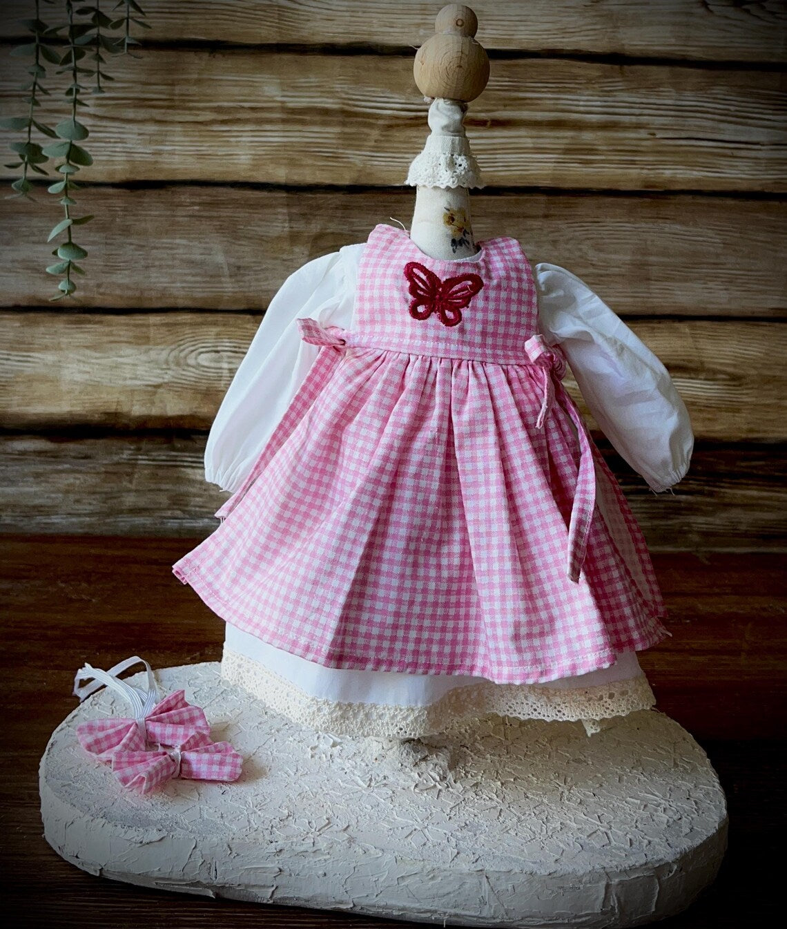 Handmade Waldorf Doll Dress – Organic Cotton Outfit for 14”(35cm) Dolls
