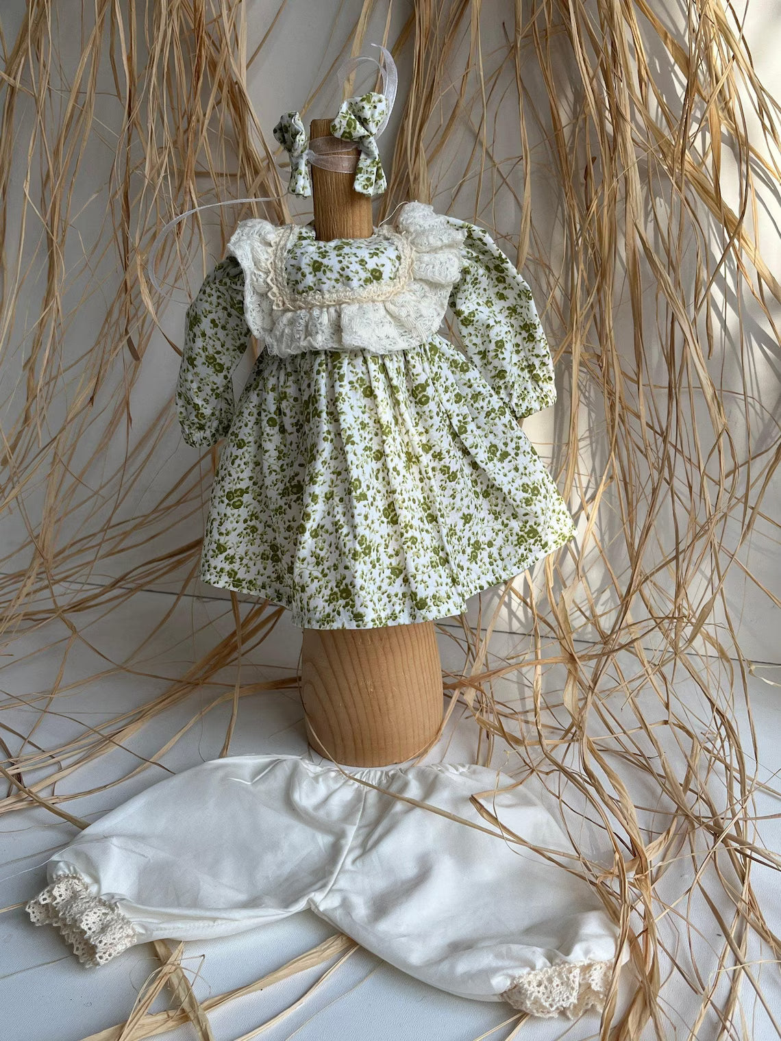 Handmade Waldorf Doll Dress – Organic Cotton Outfit for 14”(35cm) Dolls