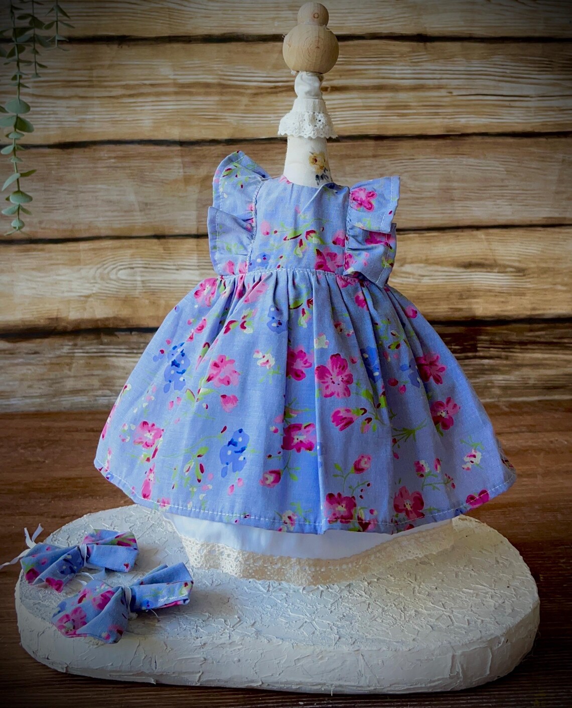 Handmade Waldorf Doll Dress – Organic Cotton Outfit for 14”(35cm) Dolls