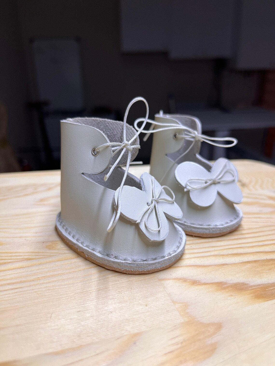Handmade Waldorf Doll Shoes – Organic Leather Shoes for 14” Dolls