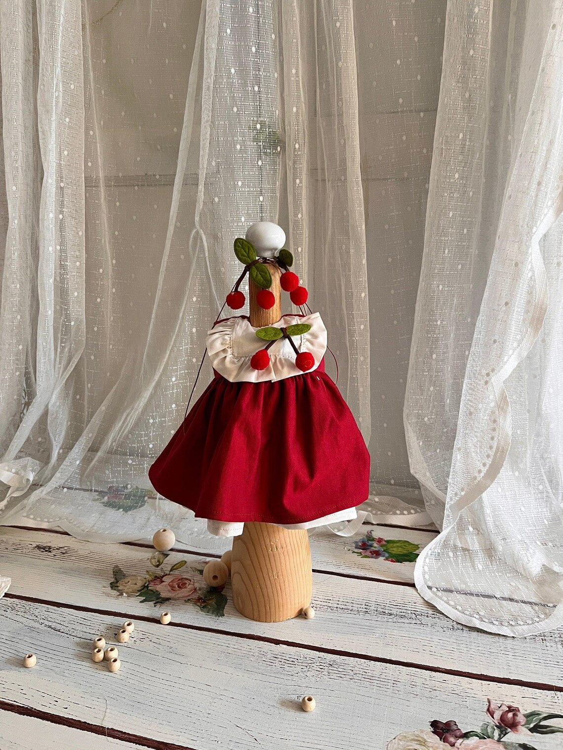 Handmade Waldorf Doll Dress – Organic Cotton Outfit for 14”(35cm) Dolls