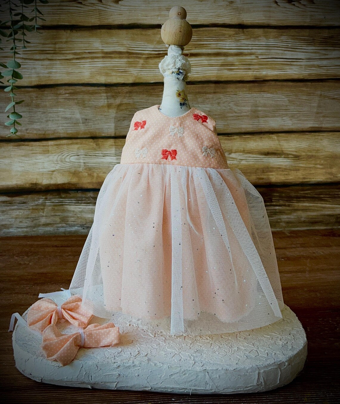 Handmade Waldorf Doll Dress – Organic Cotton Outfit for 14”(35cm) Dolls