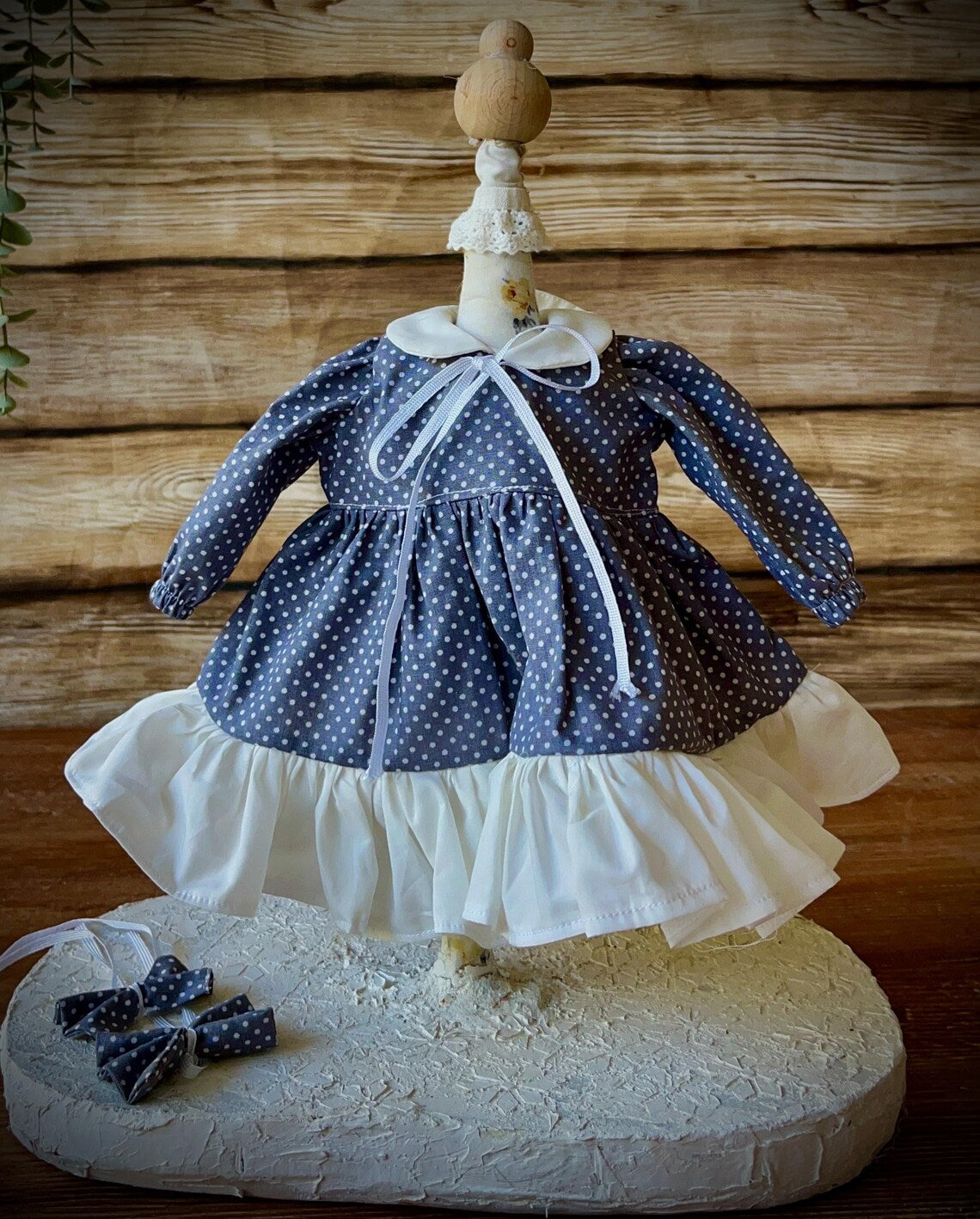 Handmade Waldorf Doll Dress – Organic Cotton Outfit for 14”(35cm) Dolls