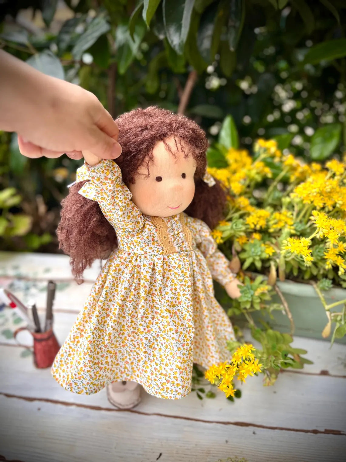 Ruby  - 14” (35cm) Handmade Waldorf Doll | Natural Cloth Doll for Imaginative Play