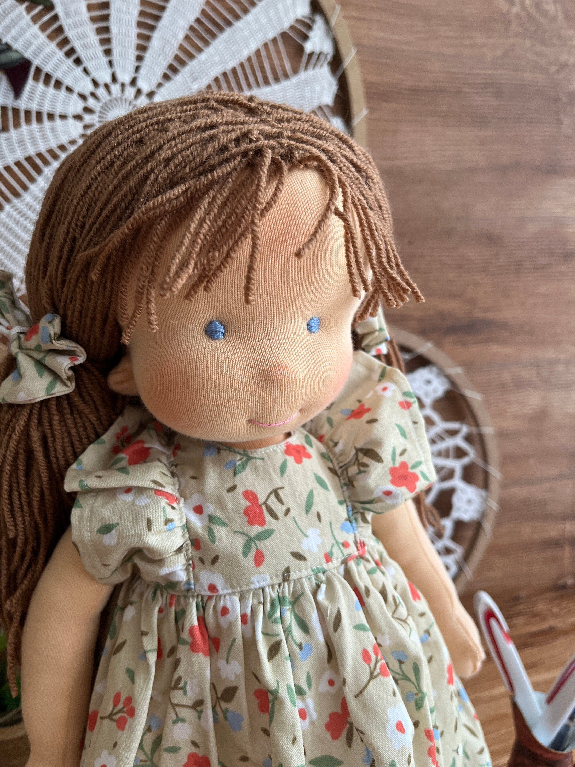 14-Inch Waldorf Doll | Handmade Organic Cotton Baby Doll | Soft Plush Toy | Eco-Friendly Gift | Customizable Doll for Kids