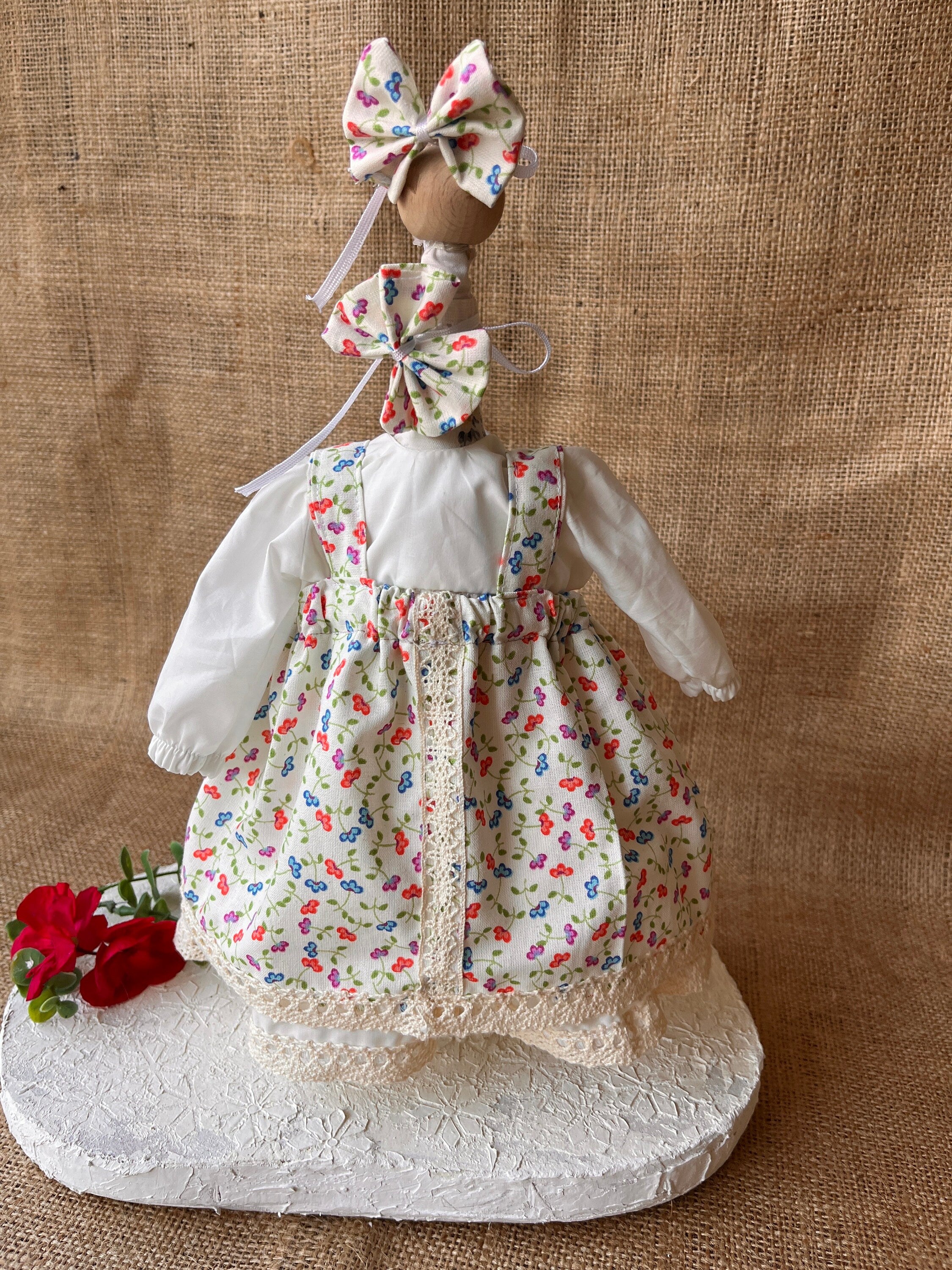 14 ,16 inch Waldorf Doll dresses, Also gift name embroidery