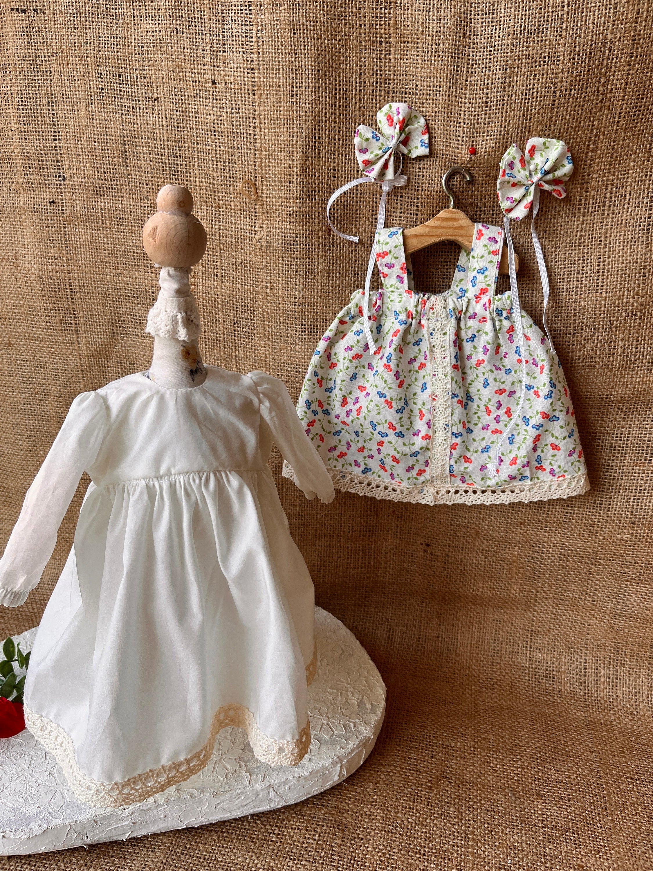 14 ,16 inch Waldorf Doll dresses, Also gift name embroidery