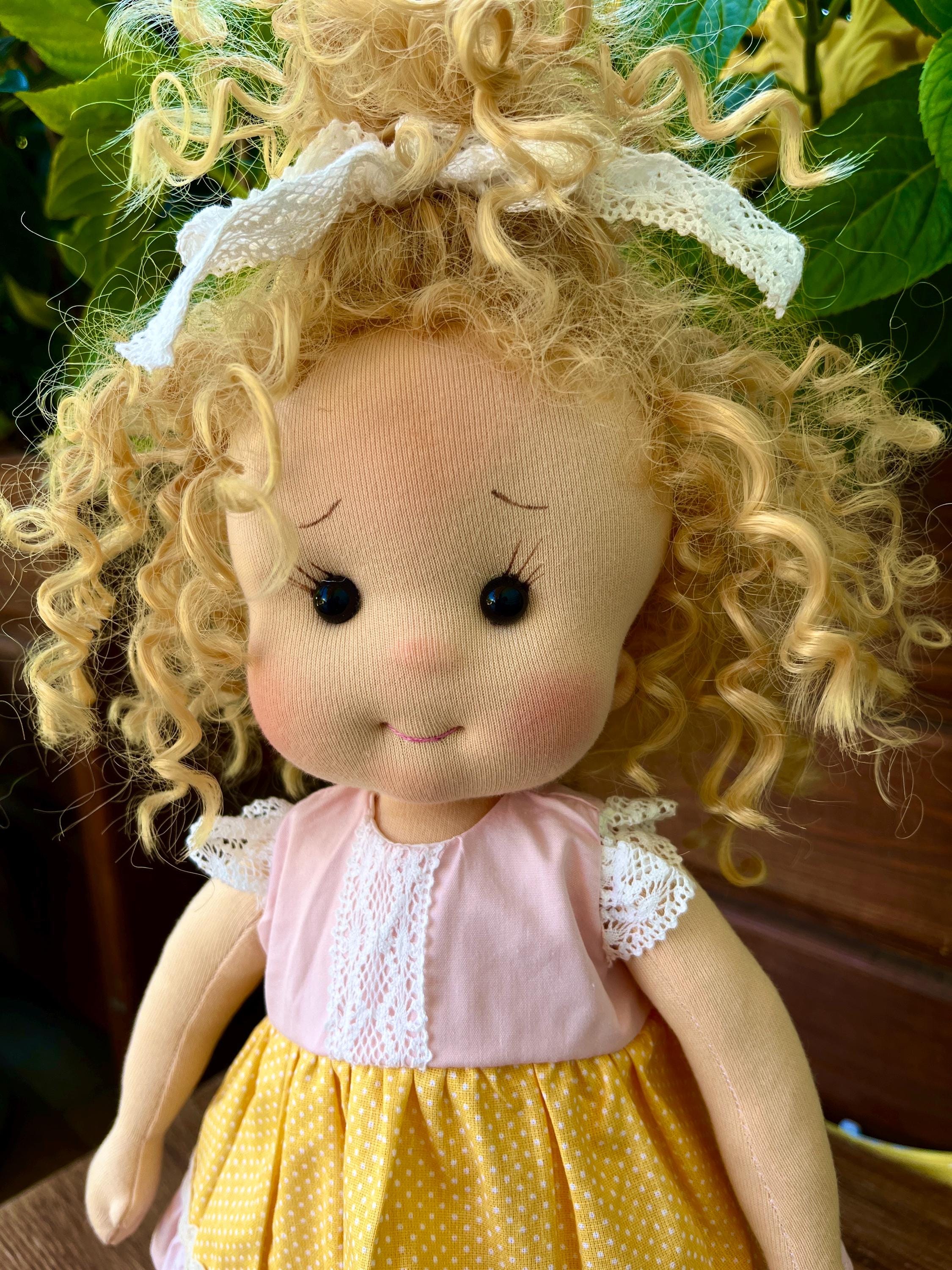 14 inches Waldorf doll,it is can sit and stand,waldorf inspired,steiner fabric doll,Waldorf puppe,handmade rag doll