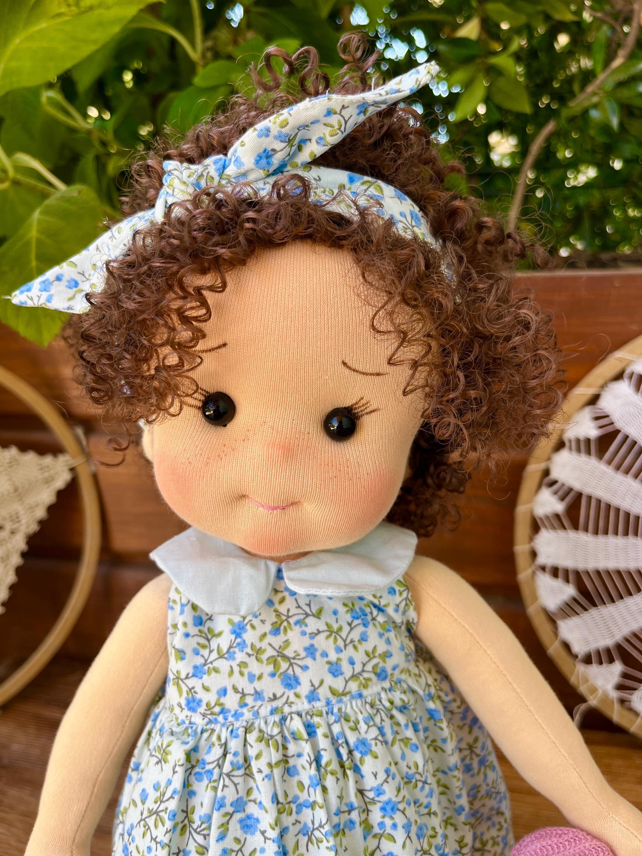 14 inches Waldorf doll,it is can sit and stand,waldorf inspired,steiner fabric doll,Waldorf puppe,handmade rag doll